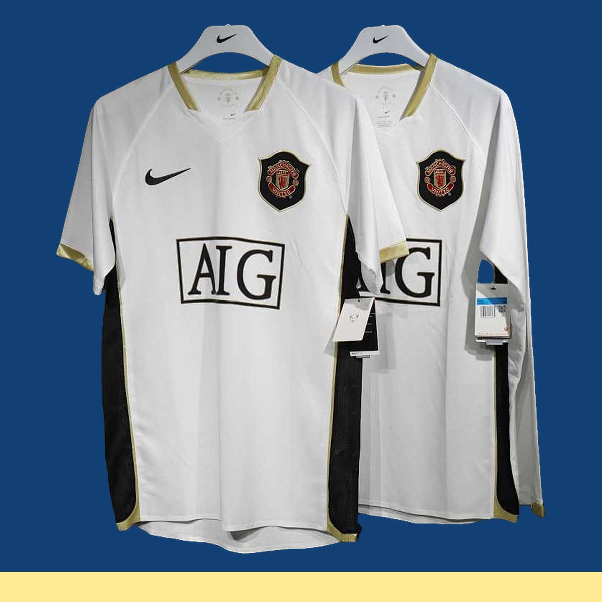 Jersey Manchester United 2006-07 Visitante blanco, foto 1 de 13