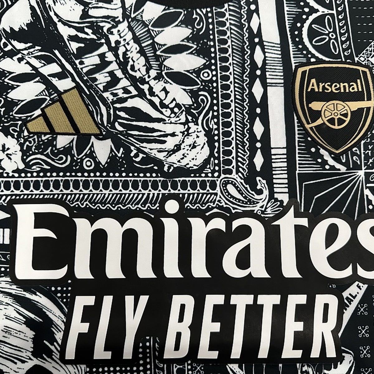 Playera de Entrenamiento Arsenal adidas Ian Wright 2023 Negra negro, foto 3 de 5