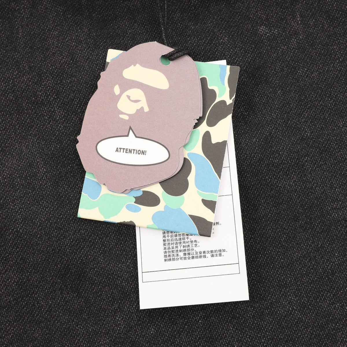 Short BAPE Ape Head One Point Deslavado Negro, foto 2 de 9