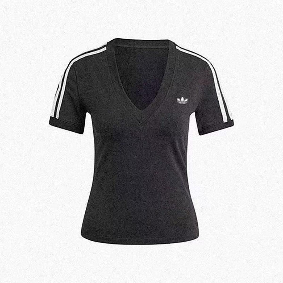 Playera adidas Cuello V Tres Franjas, foto 2 de 3