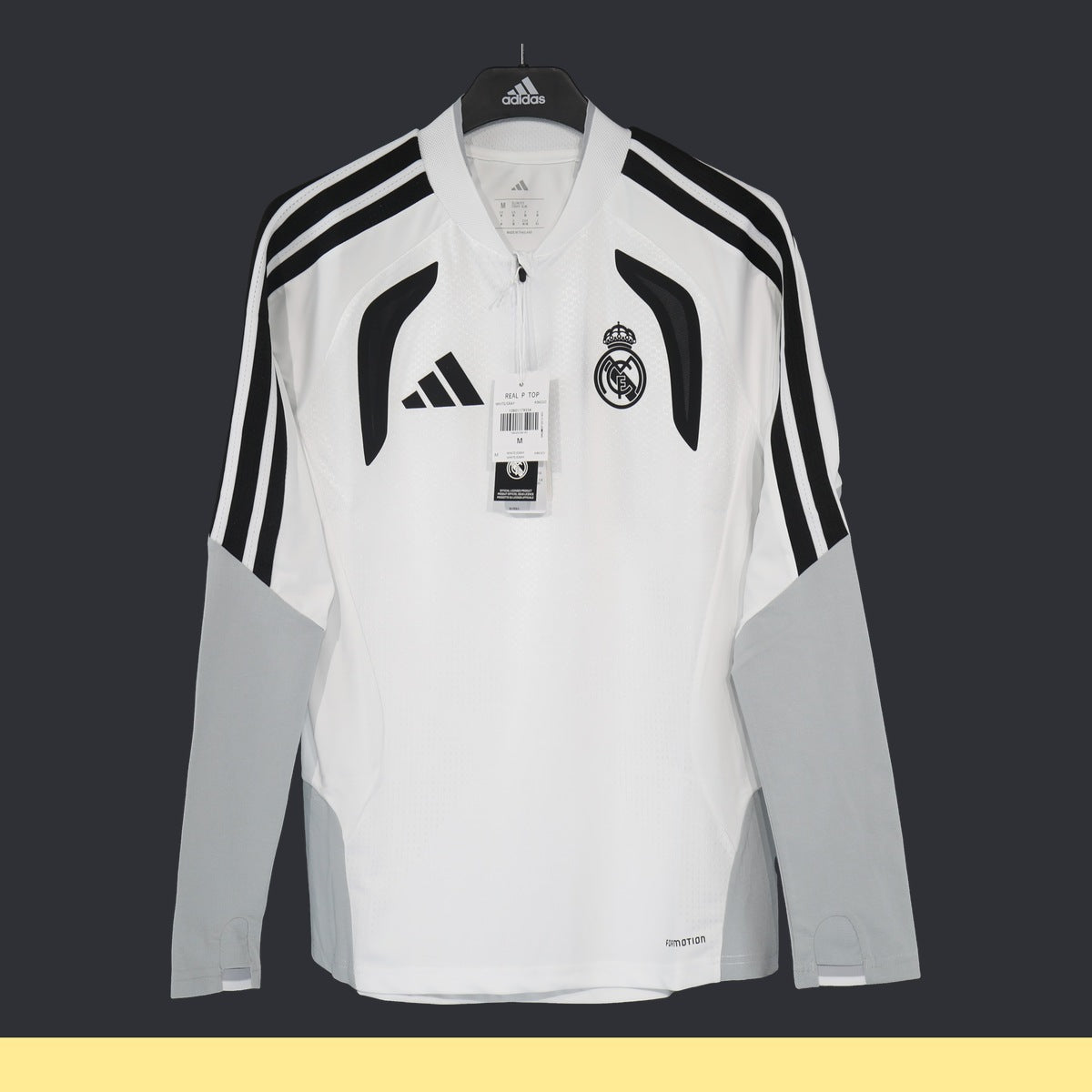 Top de Entrenamiento Medio Cierre Real Madrid adidas 2026 Blanco, foto 1 de 5