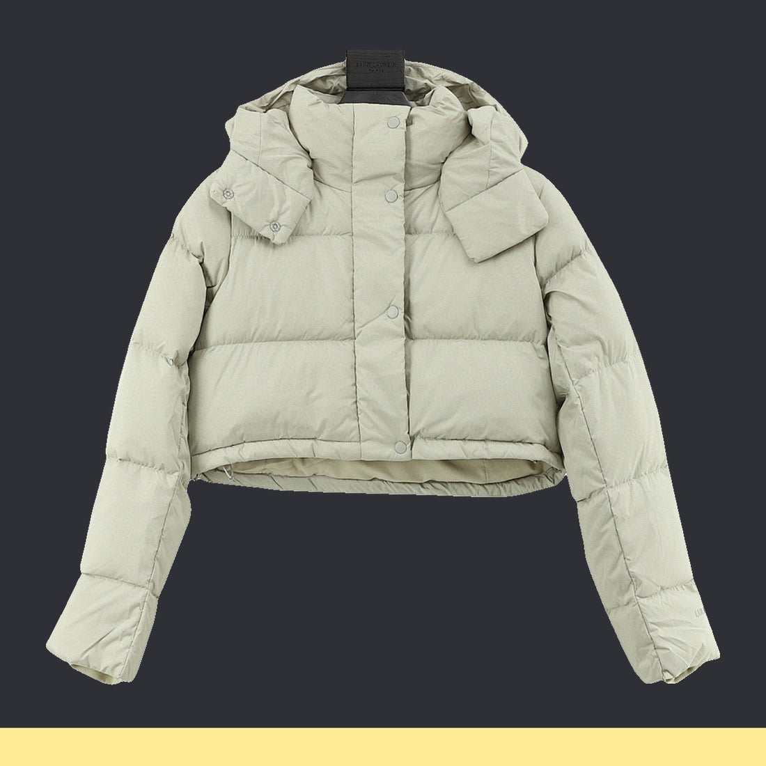 Chamarra de Plumas lululemon Wunder Puff Super Cropped Verde Salvia beige, foto 1 de 9