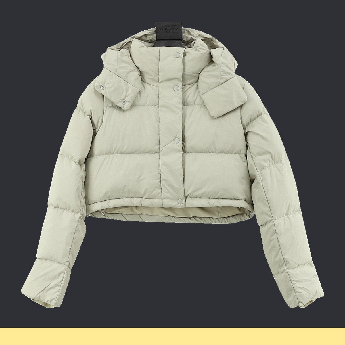 Chamarra de Plumas lululemon Wunder Puff Super Cropped Verde Salvia beige, foto 1 de 9