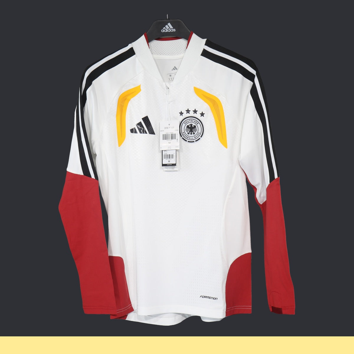 Top de Entrenamiento Medio Cierre Alemania adidas 2026 Blanco, foto 1 de 4