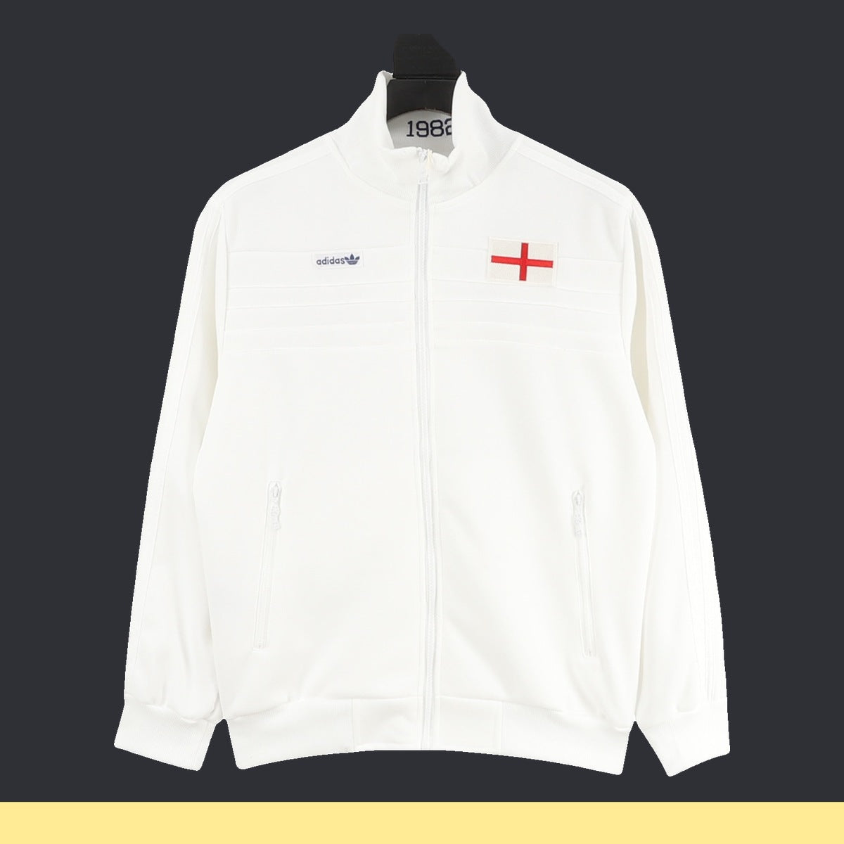 Chamarra adidas Inglaterra 1982 Blanca blanco, foto 1 de 9