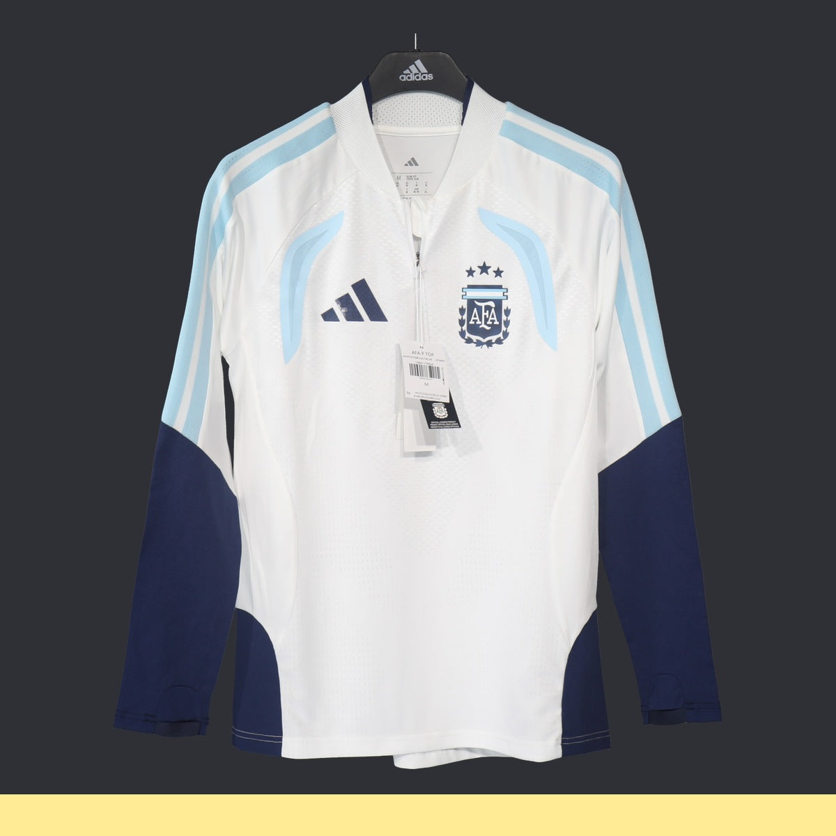 Top de Entrenamiento Medio Cierre Argentina adidas 2026 Blanco, foto 1 de 5