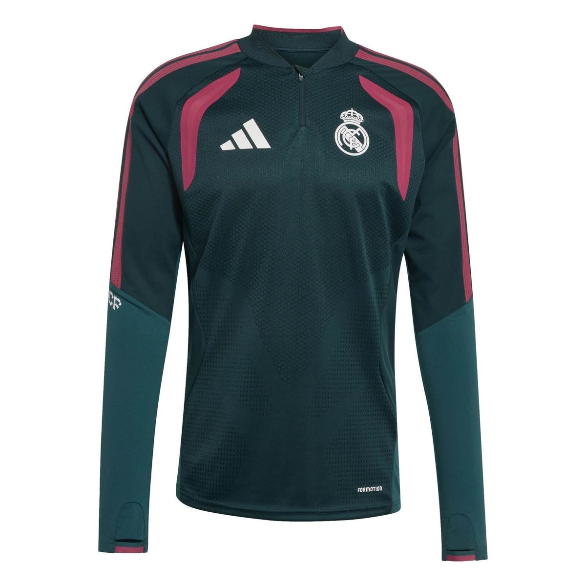Top de Entrenamiento Medio Cierre Real Madrid adidas 2026 Verde, foto 2 de 6