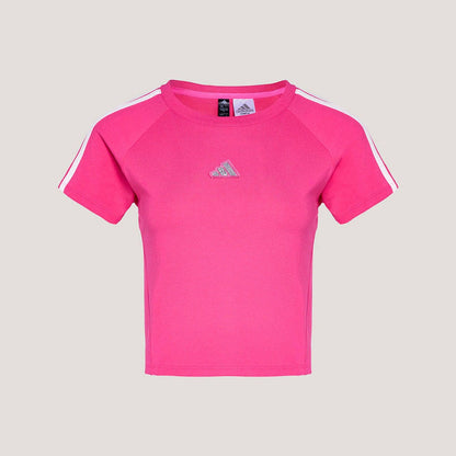 Playera adidas Crop Tres Franjas, foto 2 de 5