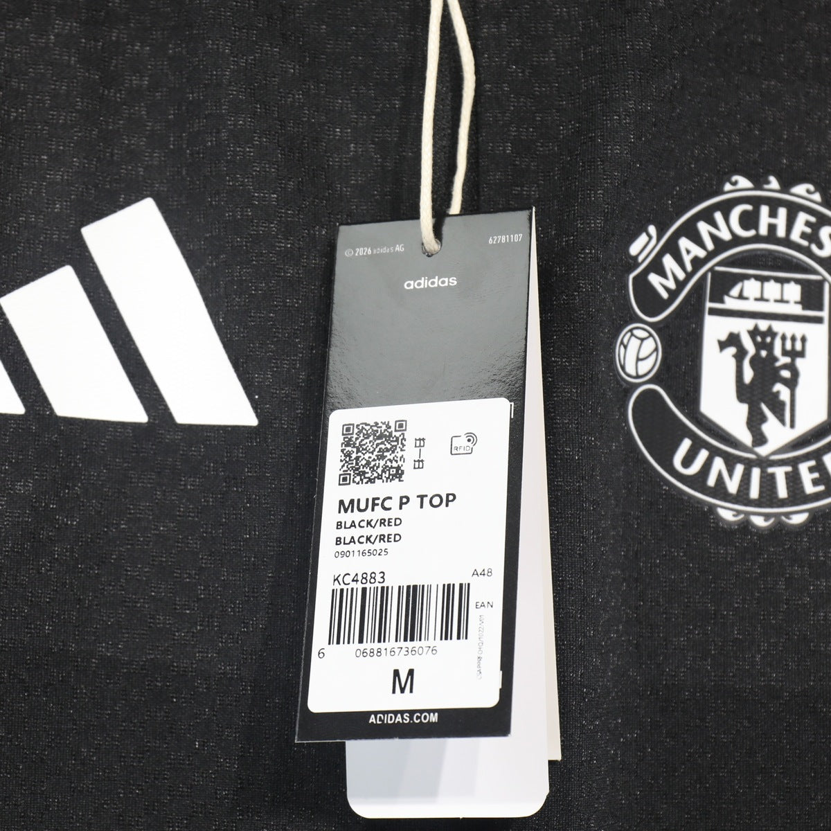 Top de Entrenamiento Medio Cierre Manchester United adidas 2026 Negro, foto 3 de 4