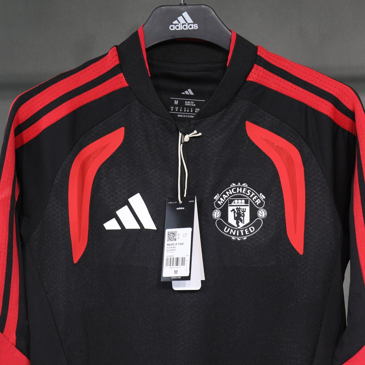 Top de Entrenamiento Medio Cierre Manchester United adidas 2026 Negro, foto 4 de 4