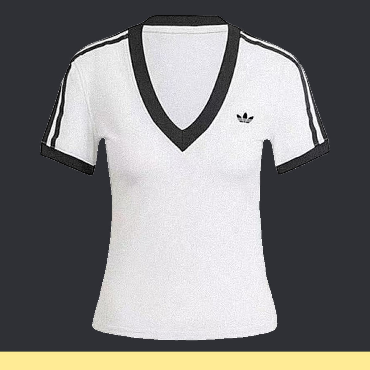 Playera adidas Cuello V Tres Franjas, foto 1 de 3