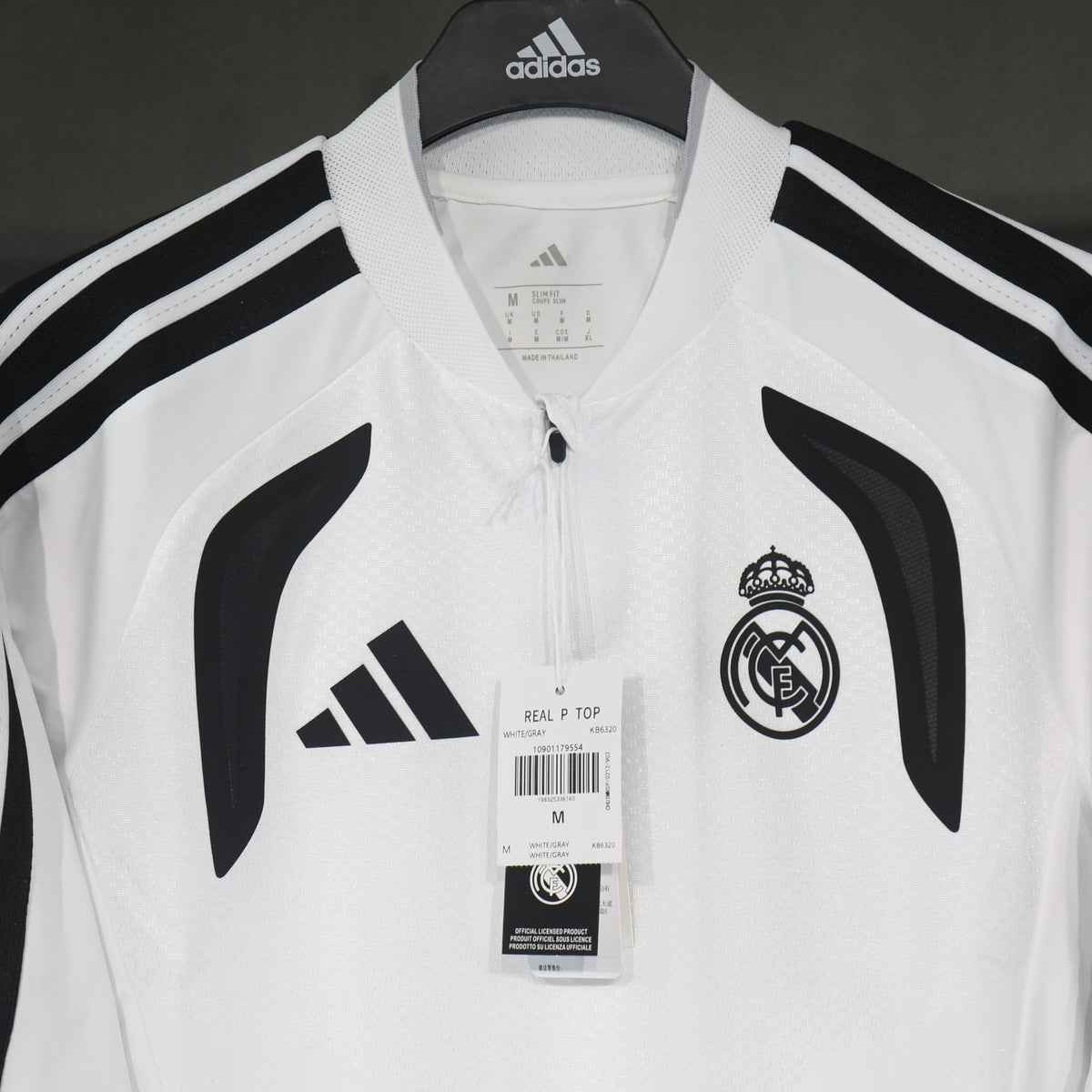 Top de Entrenamiento Medio Cierre Real Madrid adidas 2026 Blanco, foto 5 de 5