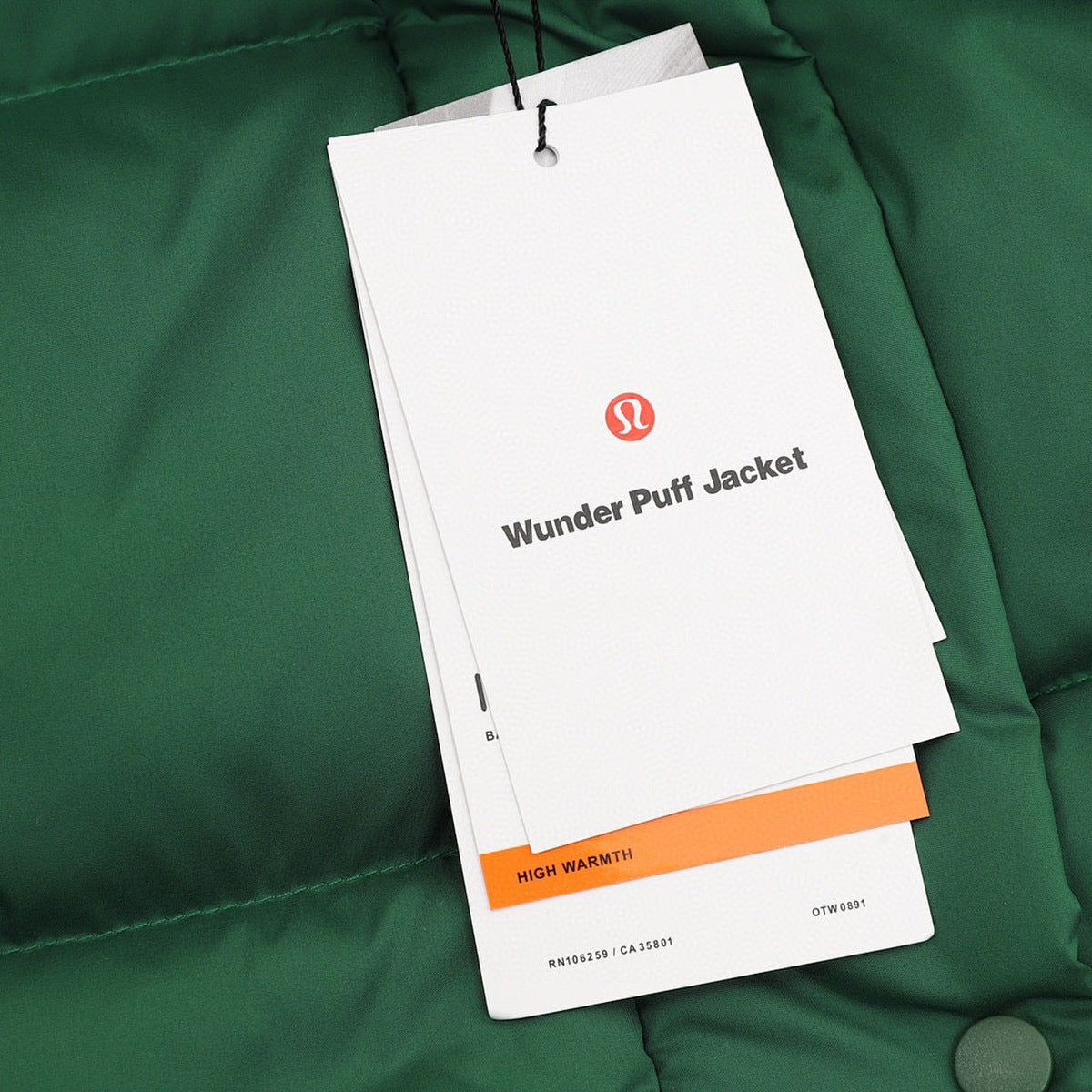 Chamarra de Plumas lululemon Wunder Puff 5 Paneles Verde, foto 3 de 9