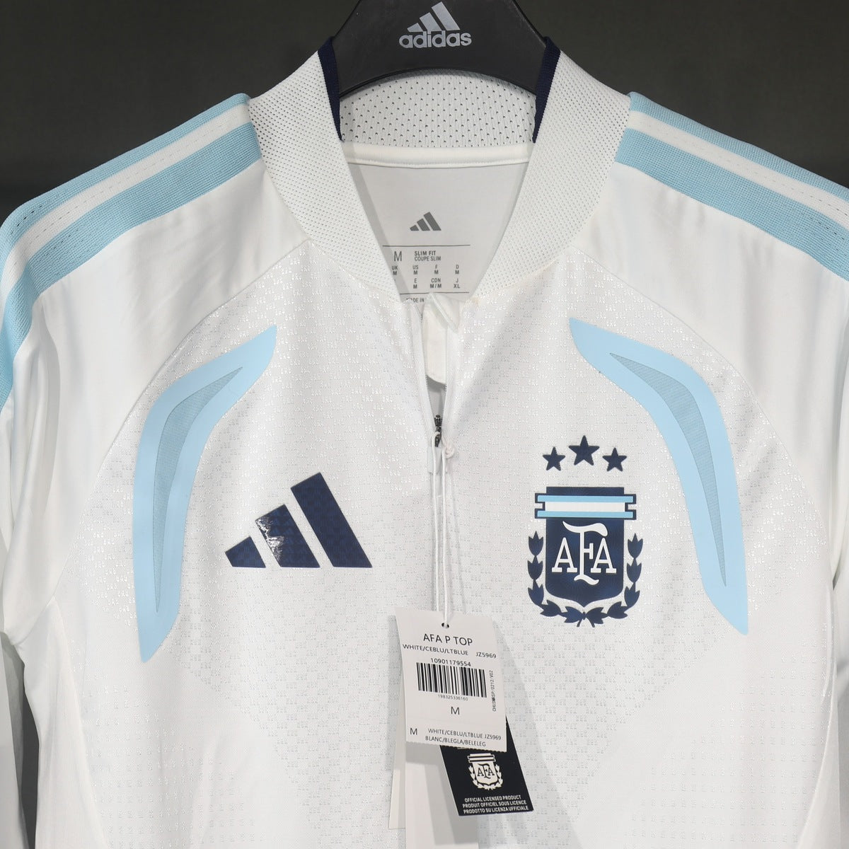 Top de Entrenamiento Medio Cierre Argentina adidas 2026 Blanco, foto 5 de 5