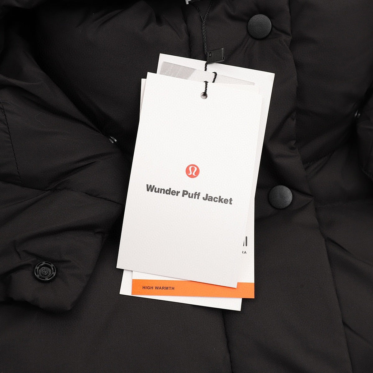 Chamarra de Plumas lululemon Wunder Puff 5 Paneles Negra negro, foto 4 de 9