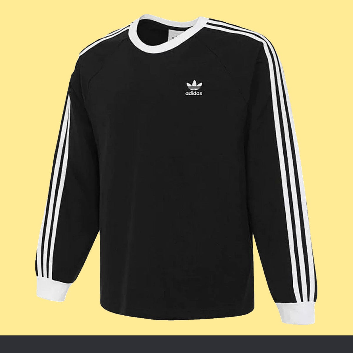 Playera adidas Manga Larga Tres Franjas, foto 1 de 3