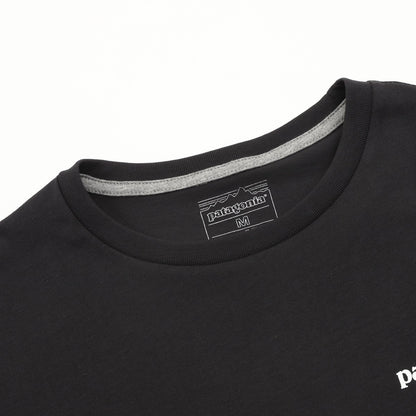 Playera Manga Larga Patagonia P 6 Logo Negra negro, foto 7 de 9