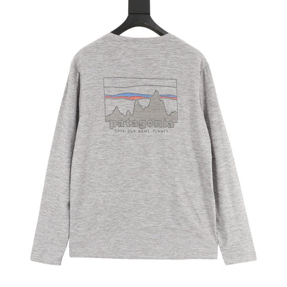 Playera Manga Larga Patagonia Capilene Cool Daily Montañas Gris, foto 9 de 9