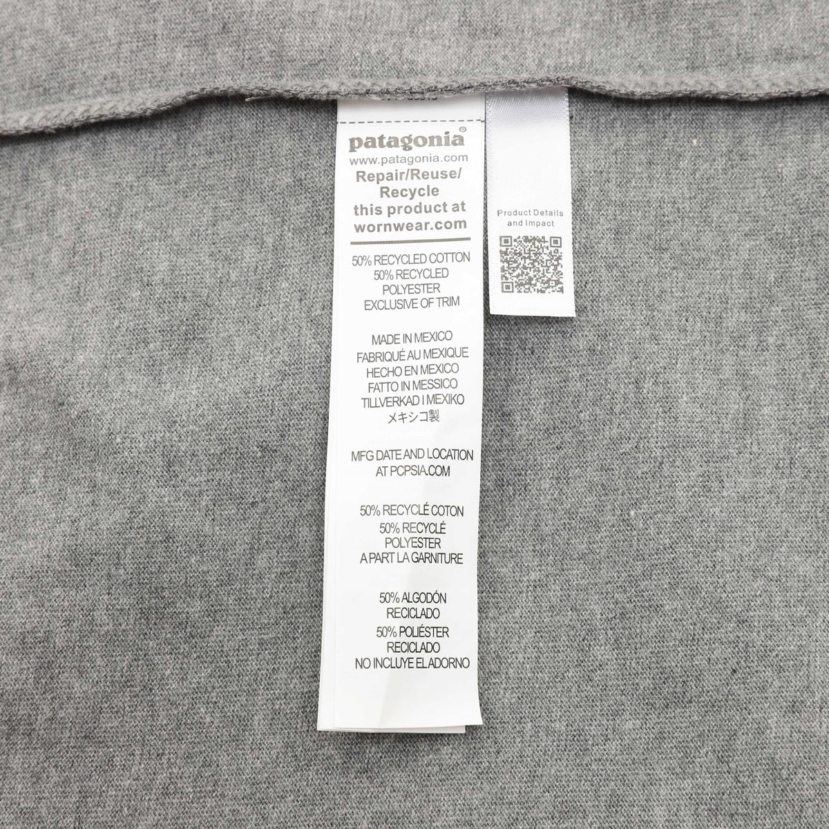 Playera Manga Larga Patagonia P 6 Logo Gris, foto 8 de 9