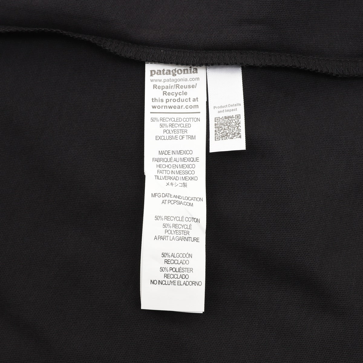Playera Manga Larga Patagonia P 6 Logo Negra negro, foto 8 de 9