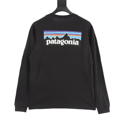 Playera Manga Larga Patagonia P 6 Logo Negra negro, foto 9 de 9