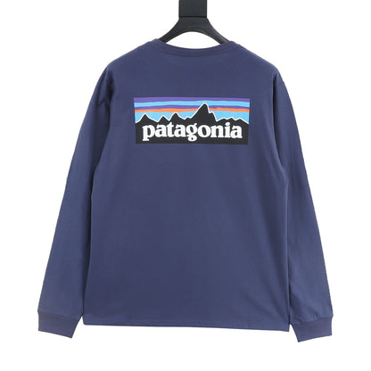 Playera Manga Larga Patagonia P 6 Logo Azul Marino, foto 9 de 9