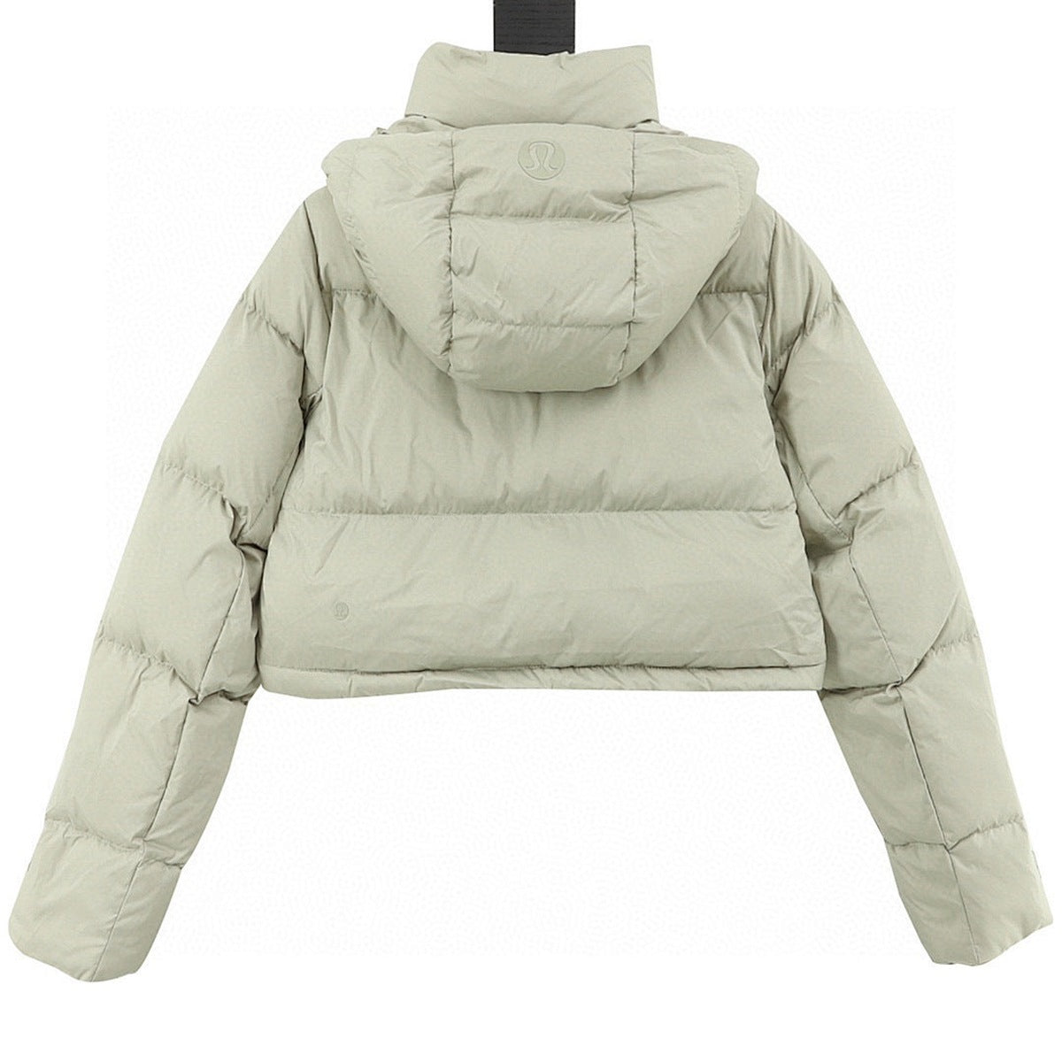 Chamarra de Plumas lululemon Wunder Puff Super Cropped Verde Salvia beige, foto 9 de 9