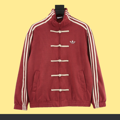 Chamarra adidas Tang Año Nuevo Chino roja, vista de frente