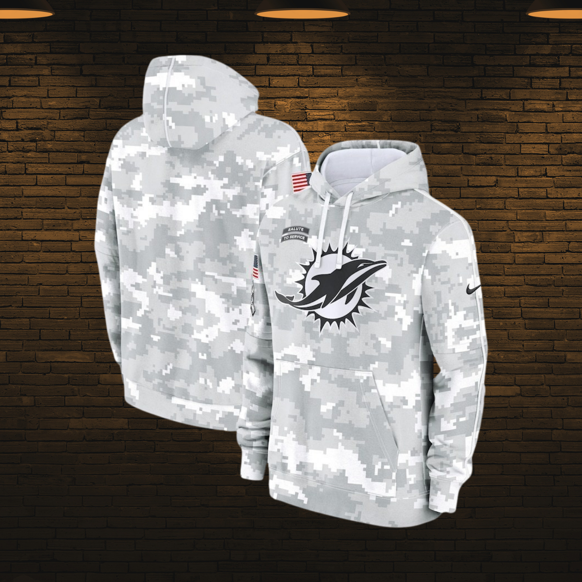 Sudadera NFL estilo militar 2025 — Miami Dolphins 🐬 (S–4XL)