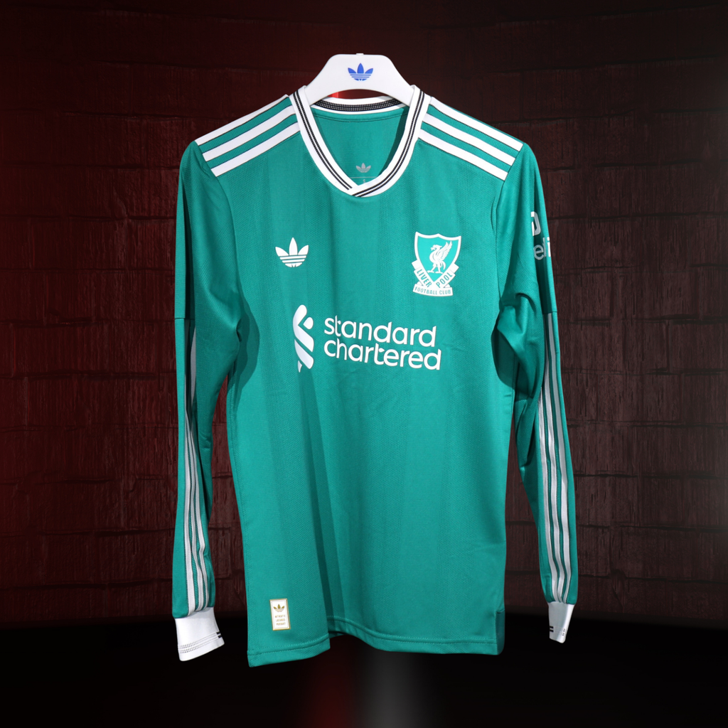 Liverpool 2025/26 – Jersey Tercero Manga Larga Authentic / Dorsal Incluido