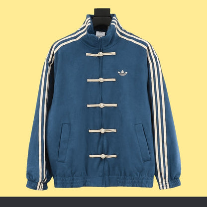 Chamarra adidas Tang Año Nuevo Chino azul marino, vista de frente