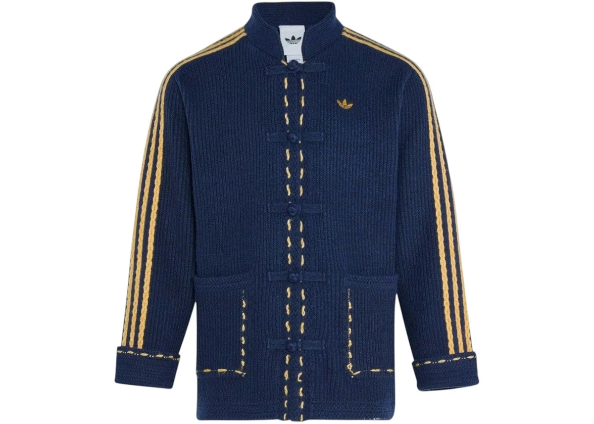Chaqueta adidas Tang tejida hombre color azul marino con alamares tejidos